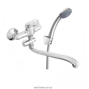 Смеситель однорычажный с длинным изливом и душем Rubineta коллекция Yuta бронза Y2GК03