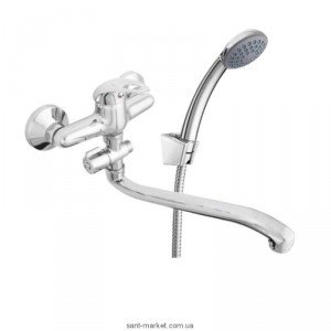 Смеситель однорычажный с длинным изливом и душем Rubineta коллекция Yuta бронза Y2GК03