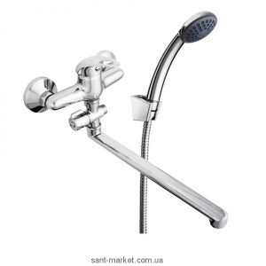 Смеситель однорычажный с длинным изливом и душем Rubineta коллекция Yuta хром Y2СК03