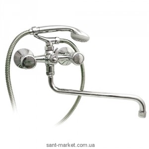 Смеситель двухвентильный с длинным изливом и душем Mofem коллекция Trigo хром 145-0057-04