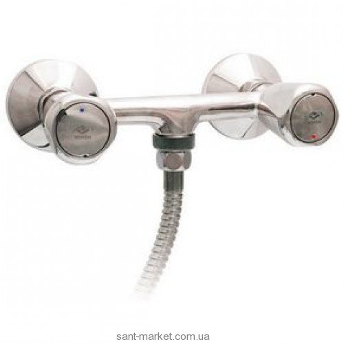 Змішувач для душу настінний двухвентильний Mofem колекція Trigo з душовим набором хром 143-0014-02