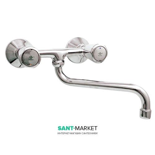 Смеситель для кухни Mofem Trigo двухвентильный настенный ретростиль 142-0005-33