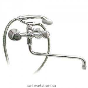 Смеситель двухвентильный с длинным изливом и душем Mofem коллекция Trigo хром 145-0057-34