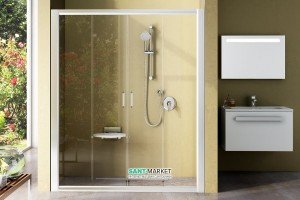 Душевая дверь в нишу RAVAK Rapier NRDP4 стеклянная раздвижная 130х190 0ONJ0100Z1