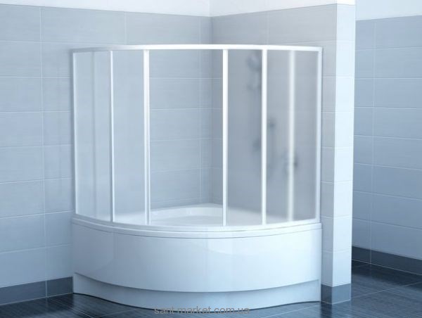 Ravak Штора д/ванны VDKP 4 РОСА 150 Перл пласт. 4DAPJ10011