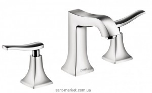 Змішувач двохвентильний на борт ванни Hansgrohe колекція Metris Classic хром 31313000