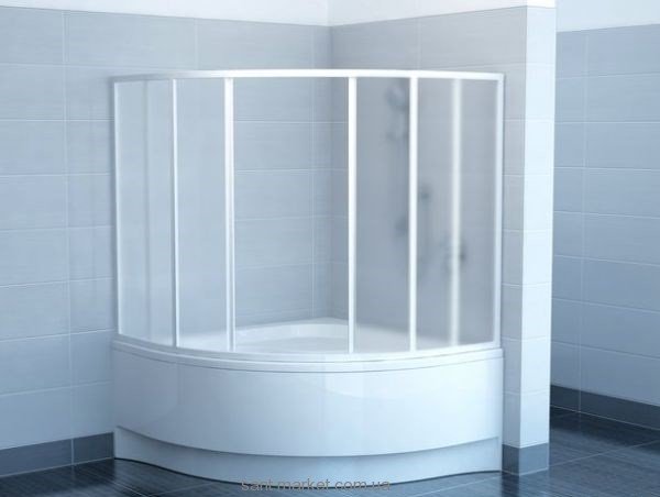 Ravak Штора д/ванны VDKP 4 РОСА 150 Перл пласт. 4DAPJ10011