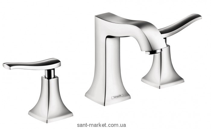 Смеситель двухвентильный на борт ванны Hansgrohe коллекция Metris Classic хром 31313000