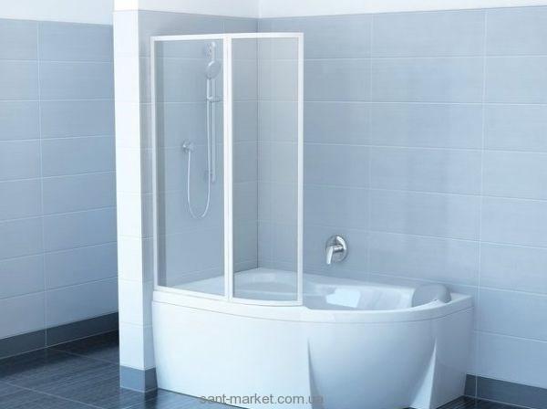 Ravak Штора д / ванни VSK 2 РОСА 140 L Рейн пласт. 76L7010041