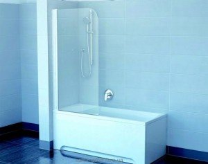 Ravak Штора д / ванни EVS 1-75 R Транспарент профіль білий скло 75P30100Z1