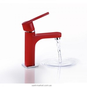 Смеситель для раковины однорычажный Teka коллекция Aura красный 50.342.02.1R