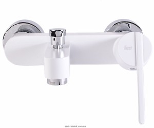 Смеситель однорычажный для ванны с коротким изливом Teka коллекция Аura белый 50.121.02.0W