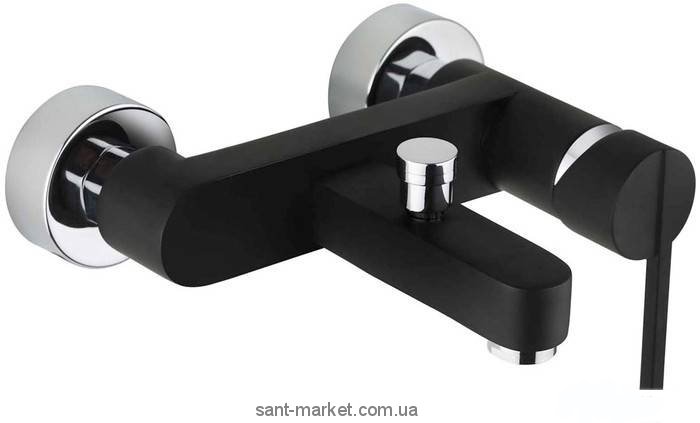 Смеситель однорычажный для ванны с коротким изливом Teka коллекция Аura черный 50.121.02.0N