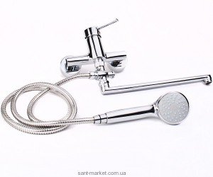 Смеситель однорычажный с длинным изливом и душем Teka коллекция Аres хром 23.129.02.50