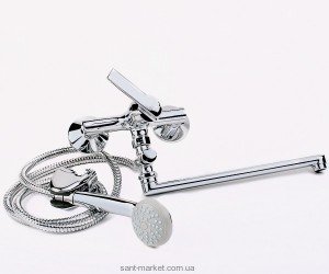 Смеситель однорычажный с длинным изливом и душем Teka коллекция Inca хром 53.1222.12