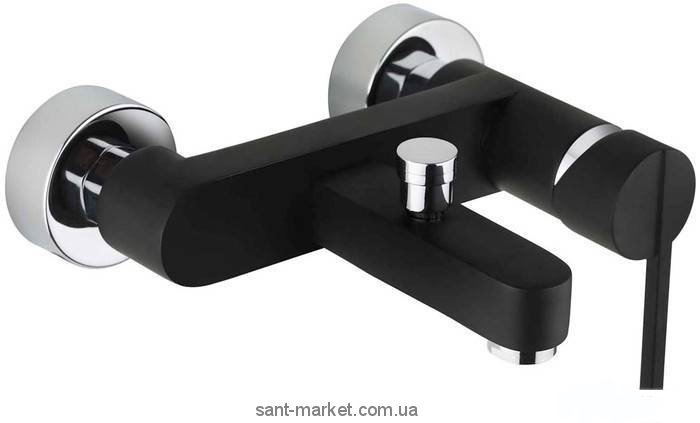 Змішувач одинважільний для ванни з коротким виливом Teka колекція Аura чорний 50.121.02.0N