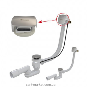 Ravak Сифон д/ванны CLICK CLACK NEW заполнение переливом X01440