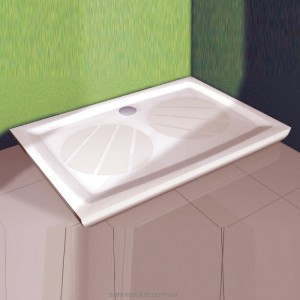 Душовий піддон штучний мармур прямокутний Ravak Gigant Pro 120х90х3 білий XA03G701010