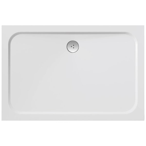 Душевой поддон искусственный мрамор прямоугольный Ravak  Gigant Pro Chrome 120х80х3 белый XA04G401010