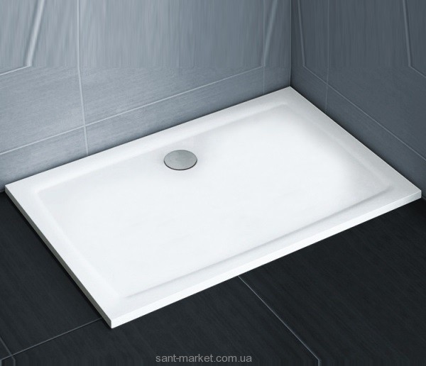 Душевой поддон искусственный мрамор прямоугольный Ravak Gigant Pro Flat 120х90х3 белый XA03G711010