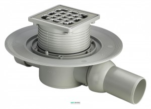 Сливной трап для душа Viega Advantix мокрый затвор боковой выпуск 100x100 557119