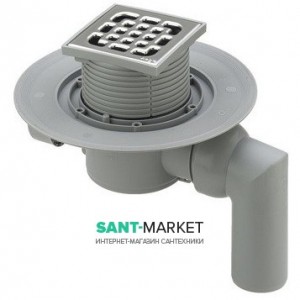  Сливной трап для душа Viega Advantix мокрый затвор боковой выпуск 100x100 557126