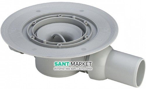 Зливний трап Viega мокрий затвор без насадки з горизонтальним випуском 485412