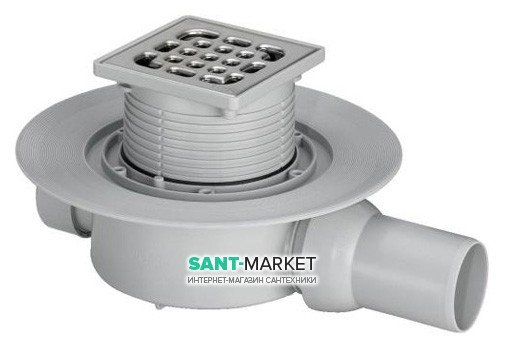 Зливний трап для душу Viega Advantix мокрий затвор Боковий випуск 150х150 557140
