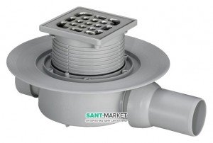  Сливной трап для душа Viega Advantix сухой затвор боковой выпуск 100х100 583248