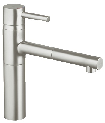 Смеситель для кухни с выдвижной лейкой GROHE Essence однорычажный сатин 32171DC0