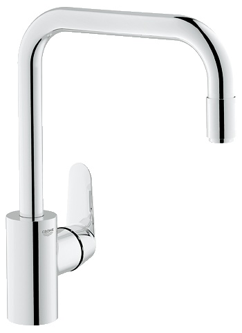 Смеситель для кухни с выдвижной лейкой GROHE Eurodisc Cosmopolitan однорычажный 31122002
