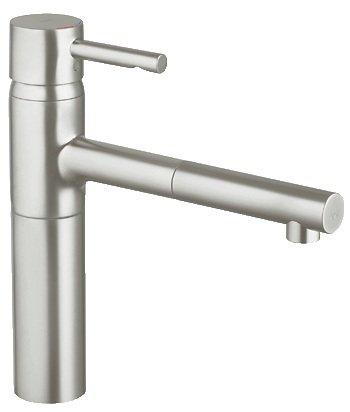 Змішувач для кухні з висувною лійкою GROHE Essence змішувач сатин 32171DC0