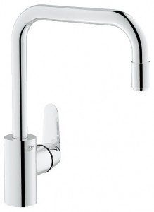 Смеситель для кухни с выдвижной лейкой GROHE Eurodisc Cosmopolitan однорычажный 31122002