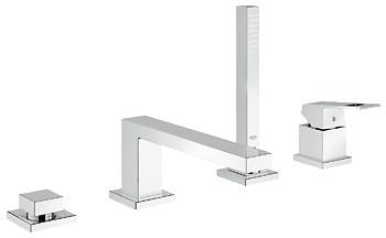 Смеситель однорычажный на борт ванны с душем Grohe коллекция Eurocube хром 19897000