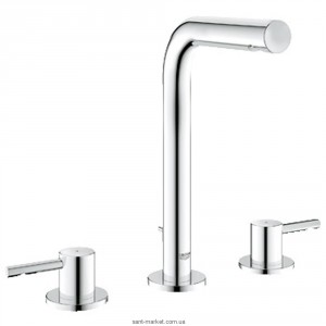 Смеситель для раковины двухрычажный с донным клапаном высокий скрытый Grohe Essence хром 20299000