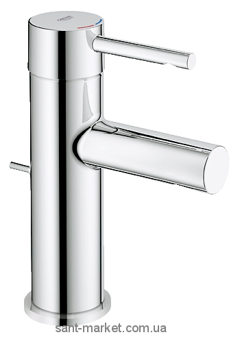 Смеситель для раковины однорычажный с донным клапаном Grohe коллекция Essence хром 32898000