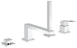 Смеситель однорычажный на борт ванны с душем Grohe коллекция Eurocube хром 19897000