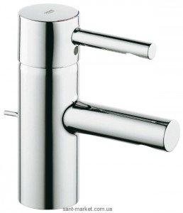 Смеситель для раковины однорычажный с донным клапаном Grohe коллекция Essence хром 3356200E