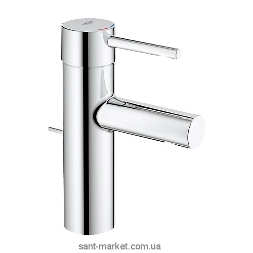 Змішувач для раковини одноважеля з донним клапаном Grohe колекція Essence матовий хром 3289800E