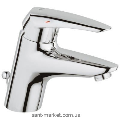 Змішувач для раковини одноважеля з донним клапаном Grohe колекція Eurodisc хром 3318300E