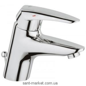 Змішувач для раковини одноважеля з донним клапаном Grohe колекція Eurodisc хром 3318300E
