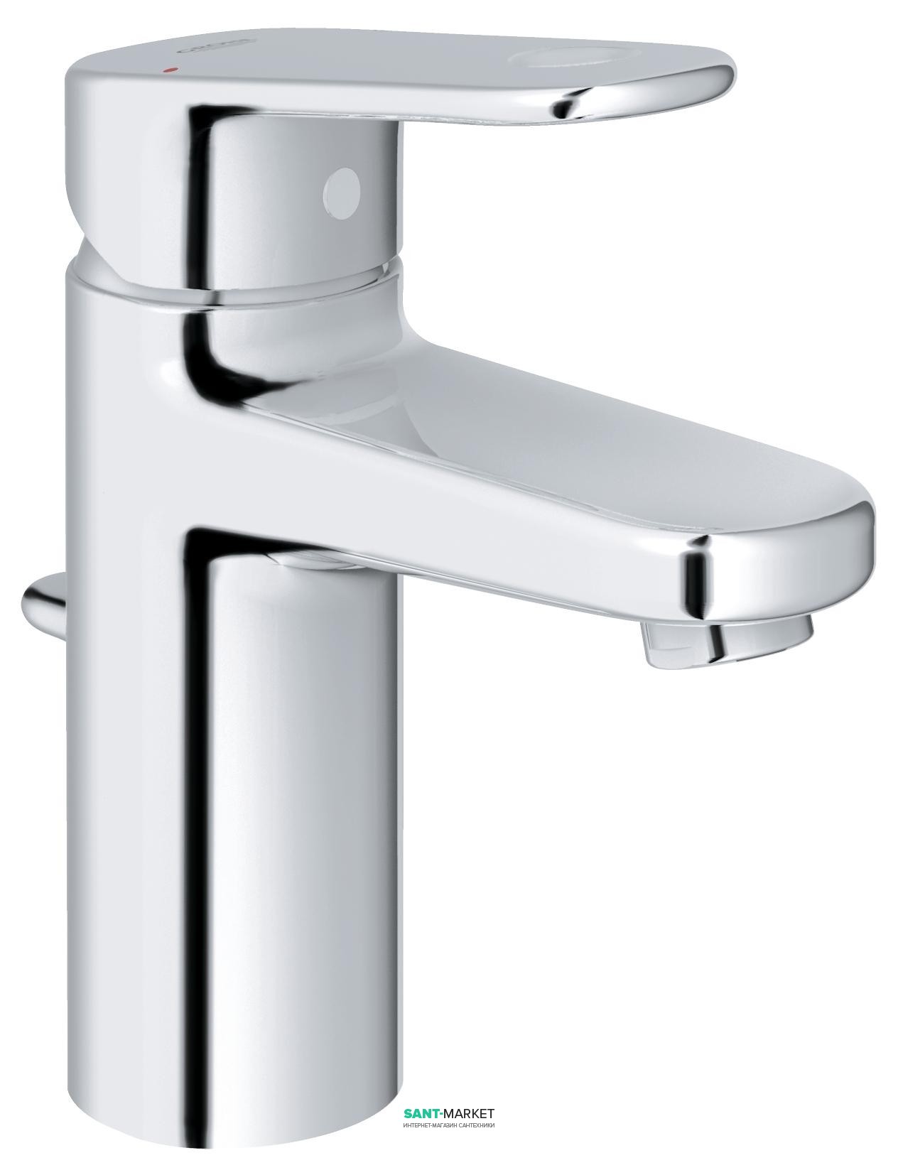 Змішувач для раковини одноважеля з донним клапаном Grohe колекція Europlus New хром 32612002