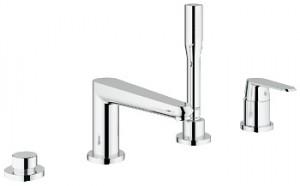 Смеситель однорычажный на борт ванны с душем Grohe коллекция Eurodisc Cosmopolitan хром 19574002