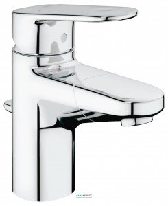 Смеситель для раковины однорычажный с донным клапаном Grohe коллекция Europlus New хром 33155002