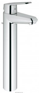 Смеситель для раковины однорычажный с донным клапаном высокий Grohe Eurodisc Cosmopolitan хром 23055002