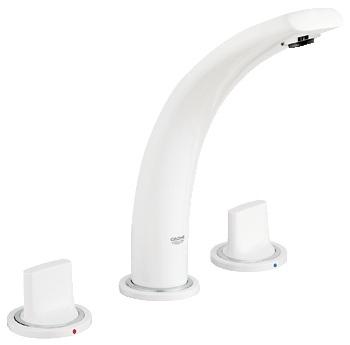 Смеситель для раковины двухвентильный с донным клапаном скрытый Grohe коллекция Ondus белый 20178LS0