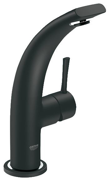 Смеситель для раковины однорычажный с донным клапаном Grohe коллекция Ondus черный 32125KS0