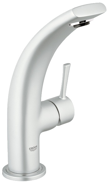 Смеситель для раковины однорычажный с донным клапаном Grohe коллекция Ondus матовый хром 32125BS0