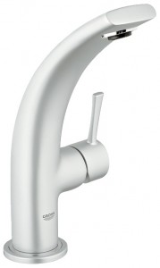 Смеситель для раковины однорычажный с донным клапаном Grohe коллекция Ondus матовый хром 32125BS0