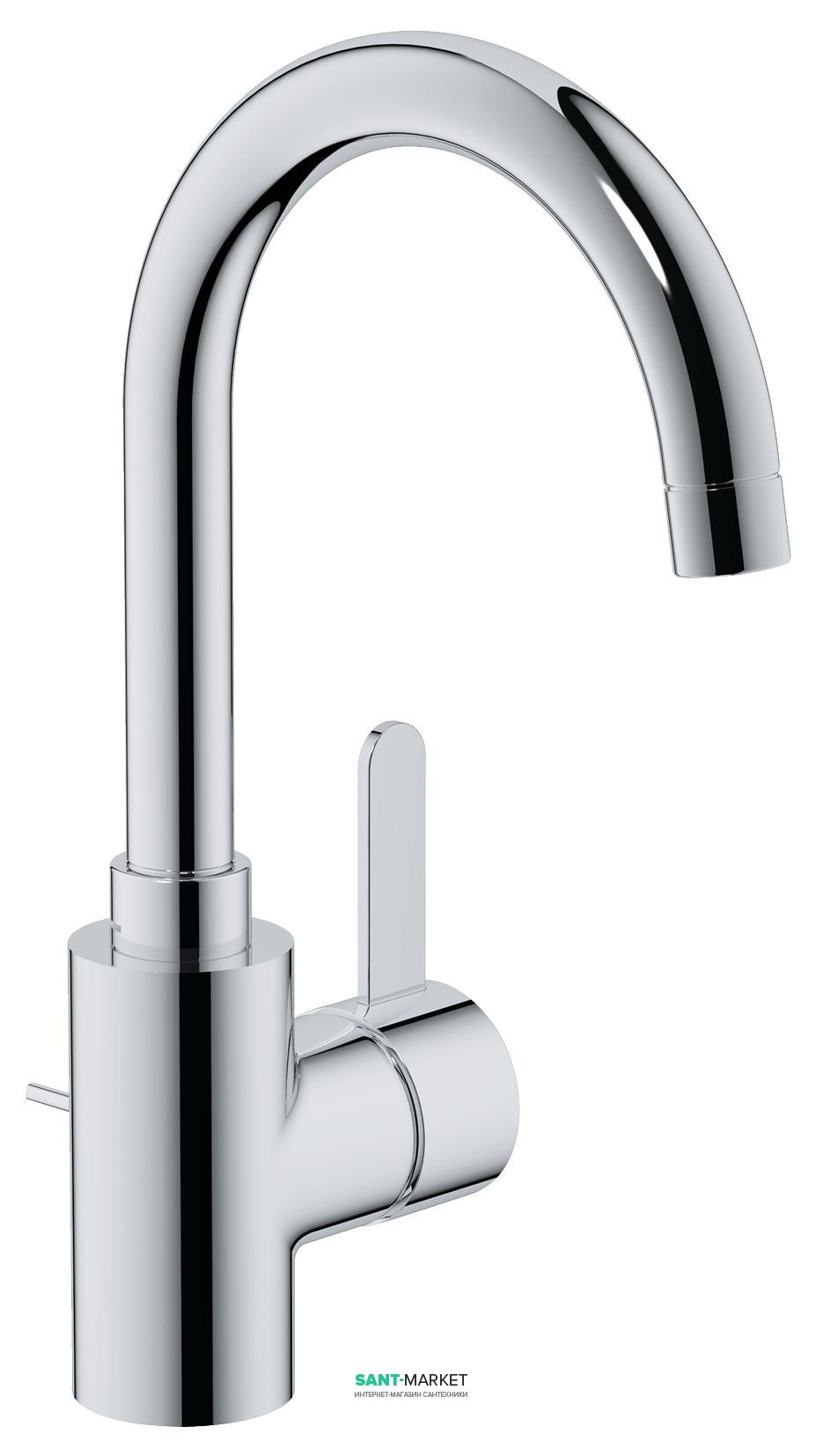 Смеситель для раковины однорычажный высокий Grohe коллекция Eurosmart Cosmopolitan хром 32830000